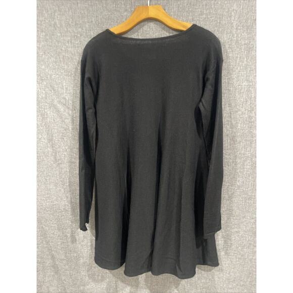 Max Studio Sz M Wool Trapeze Dress A Line Flare Long Sleeve Lagenlook City FLAW - Picture 5 of 12